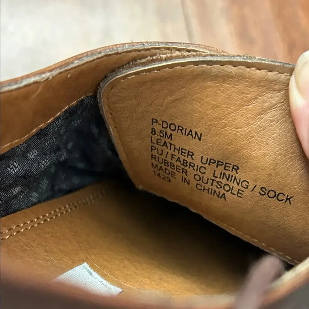 Steve Madden P. Dorian Dark Brown Men's Oxfords, Size 8.5